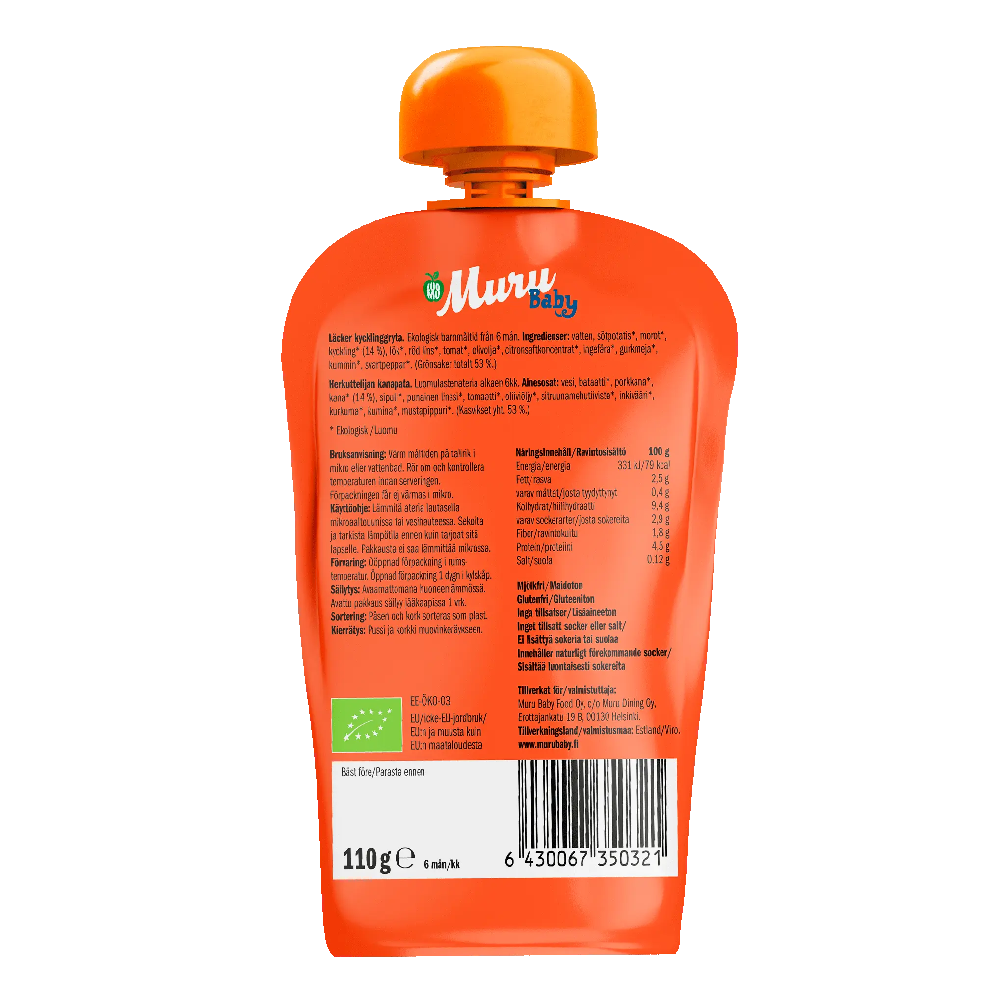 Herkuttelijan kanapata alk. 6kk | (6 x 110g) - Muru Baby Verkkokauppa