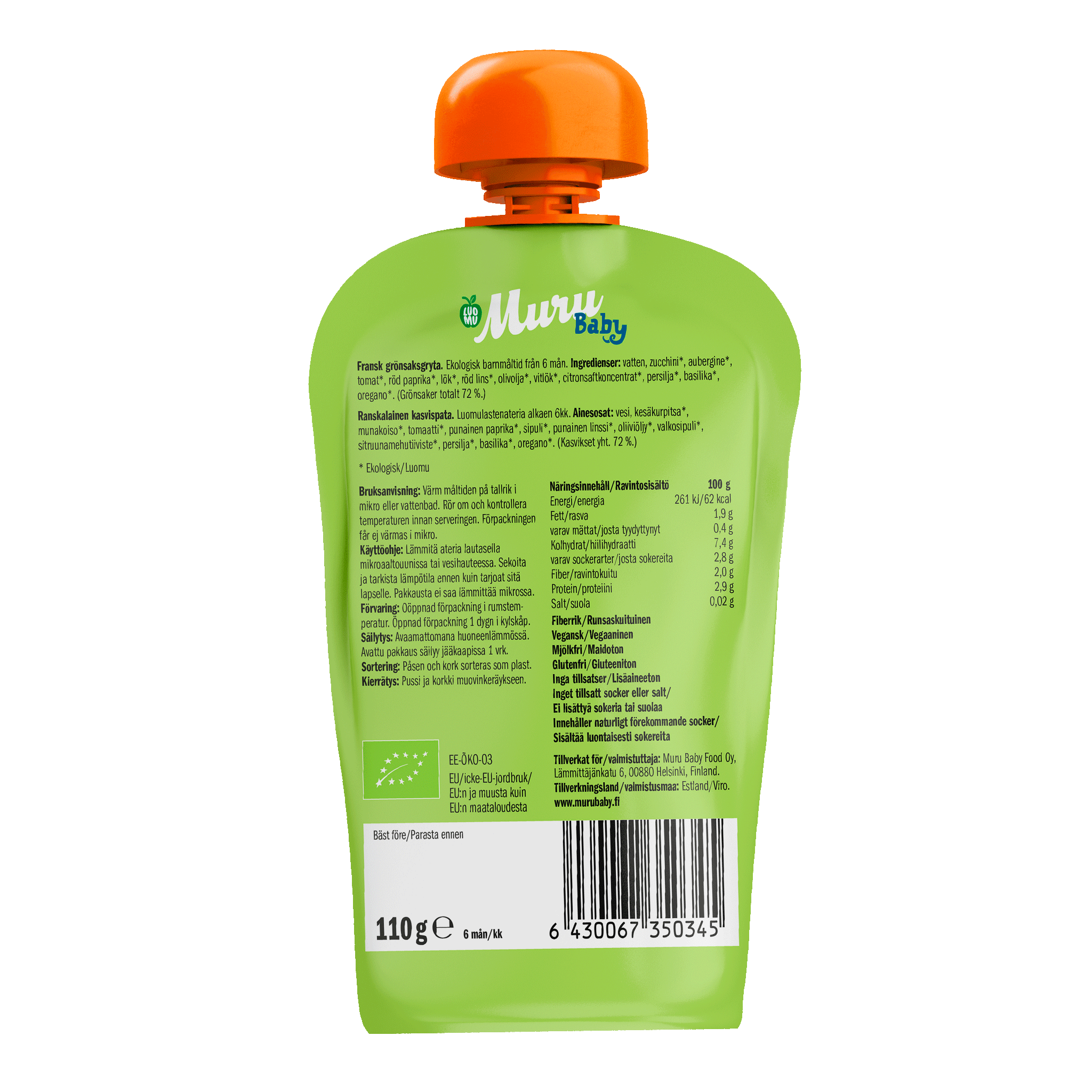 Ranskalainen kasvispata alk. 6kk | (6 x 110g)