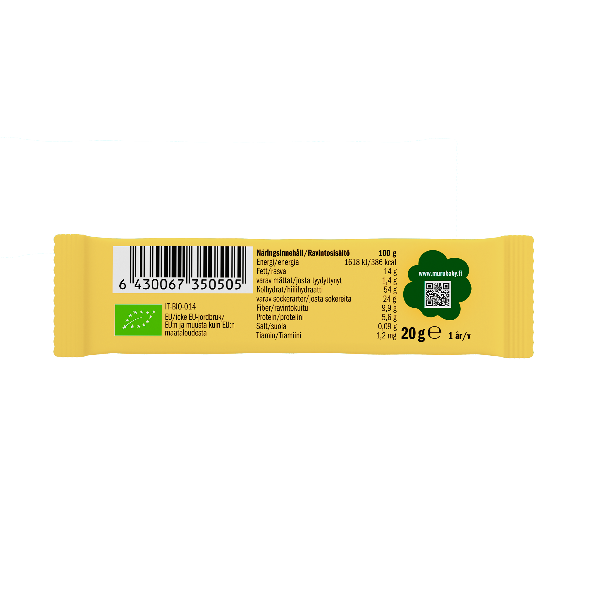 Kaurapatukka porkkana | 16-pakkaus