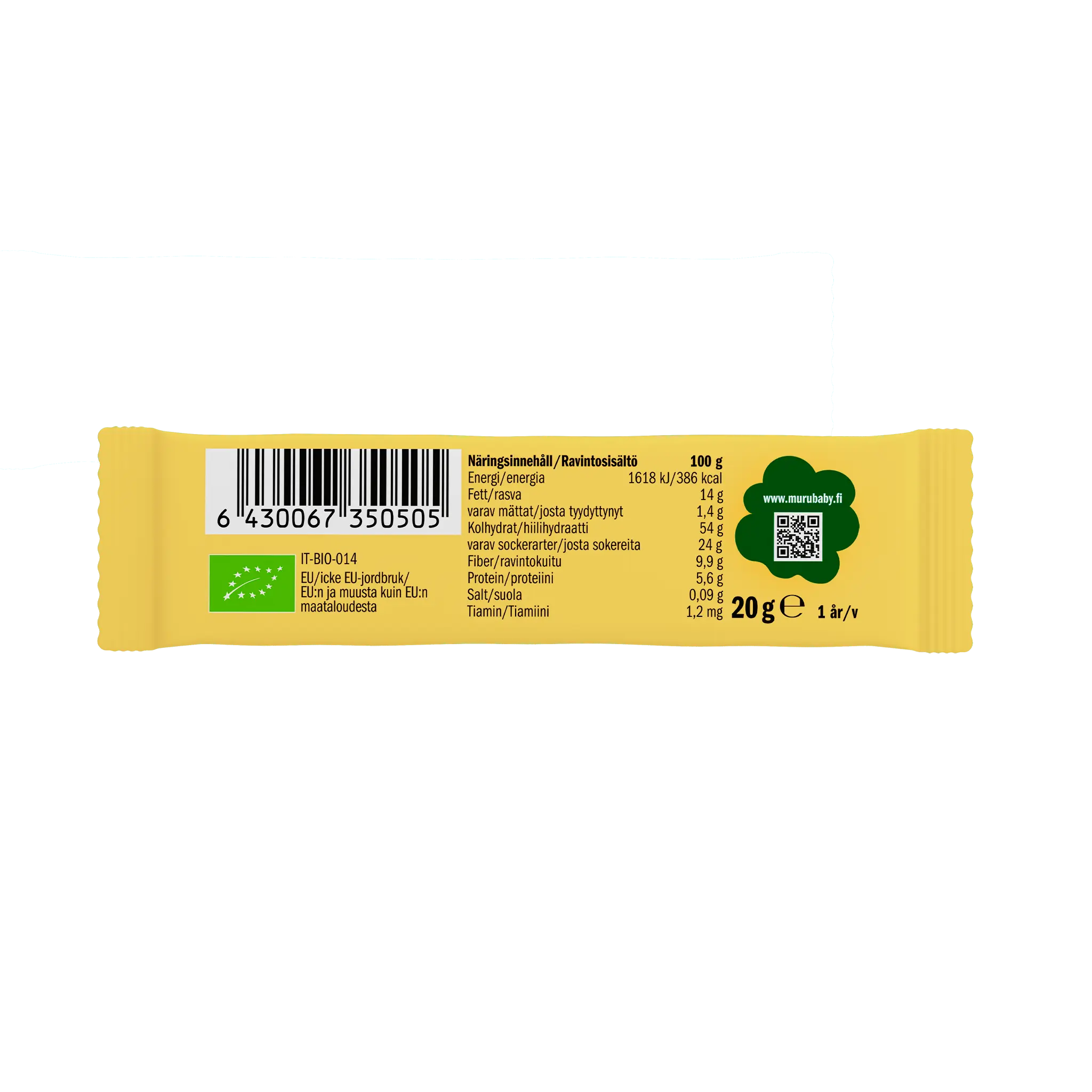 Kaurapatukka porkkana | 16-pakkaus - Muru Baby Verkkokauppa