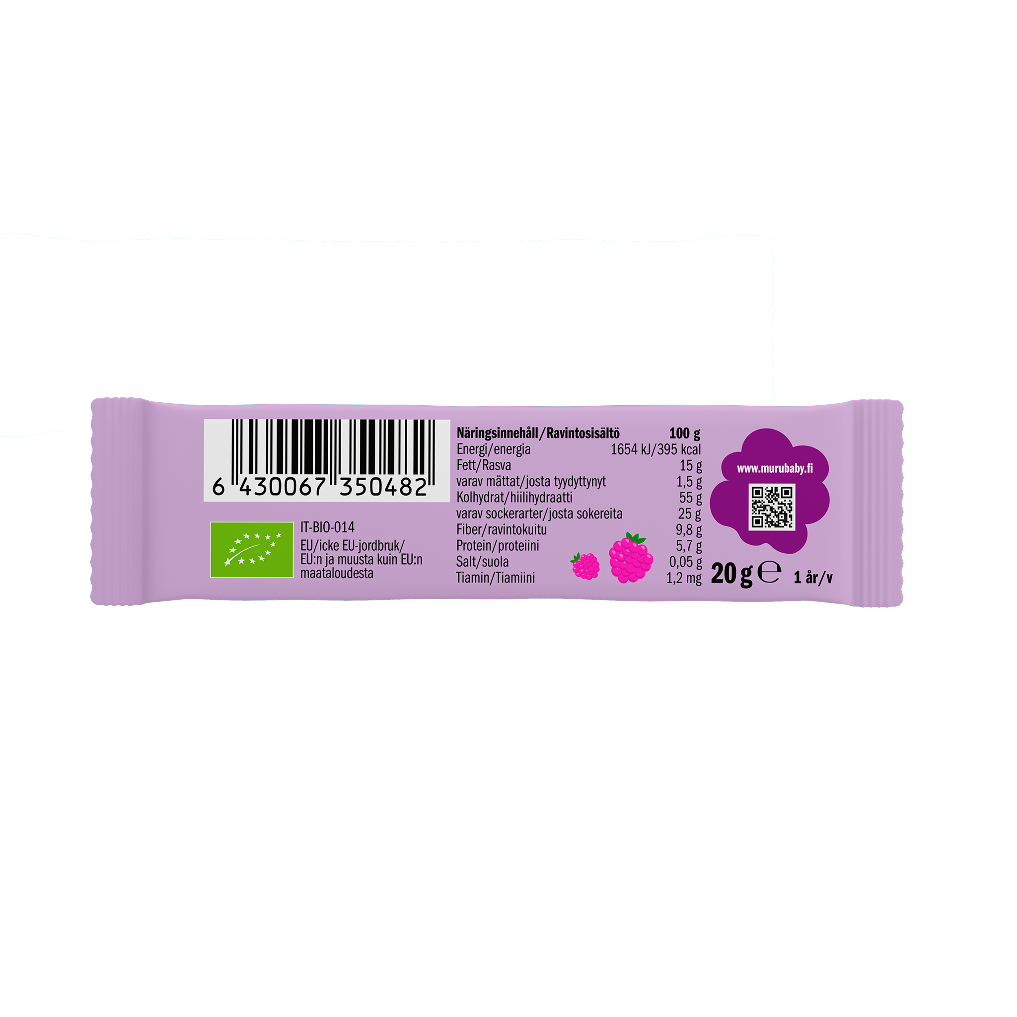 Kaurapatukka vadelma | 16-pakkaus