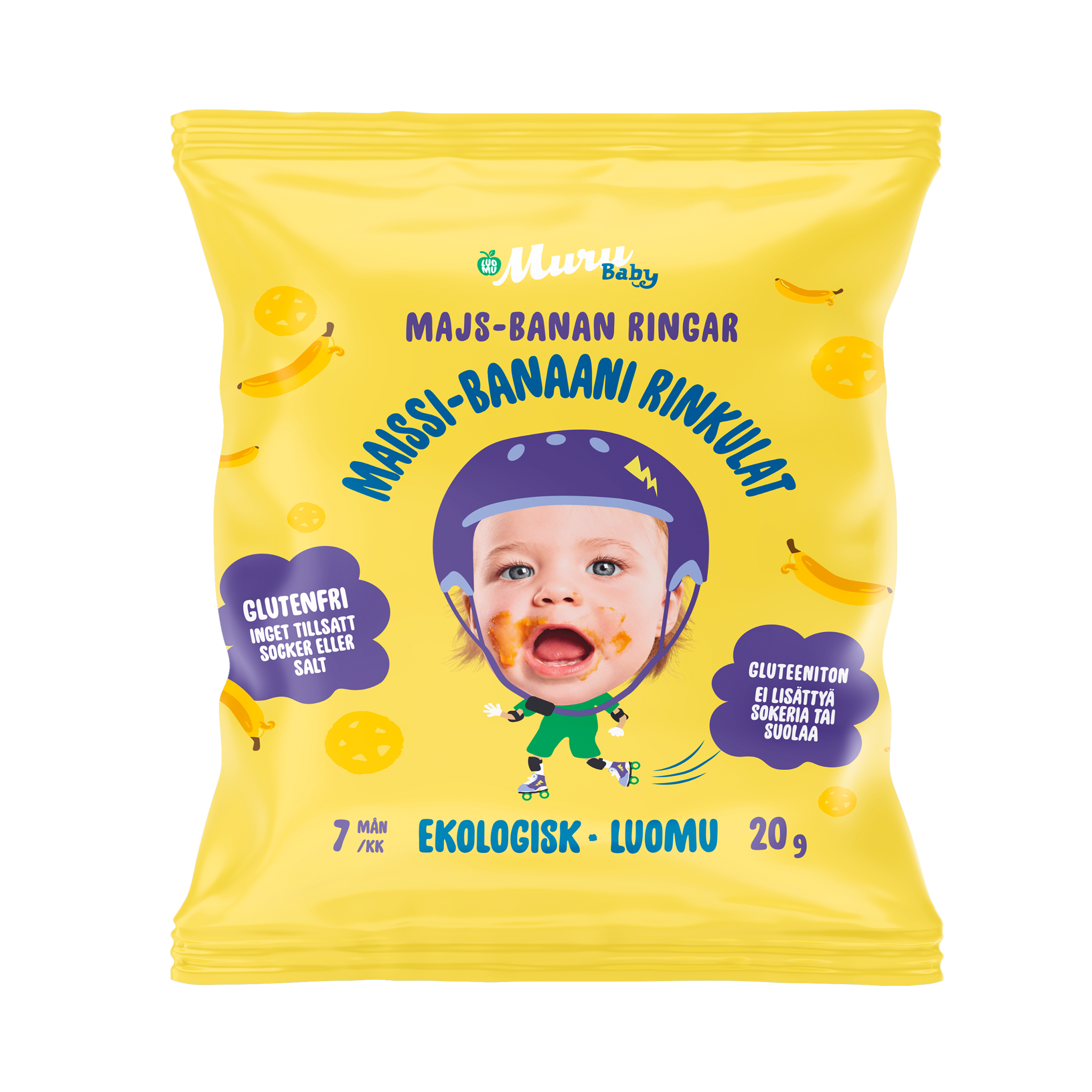 Maissi-banaani rinkulat | 8-pakkaus