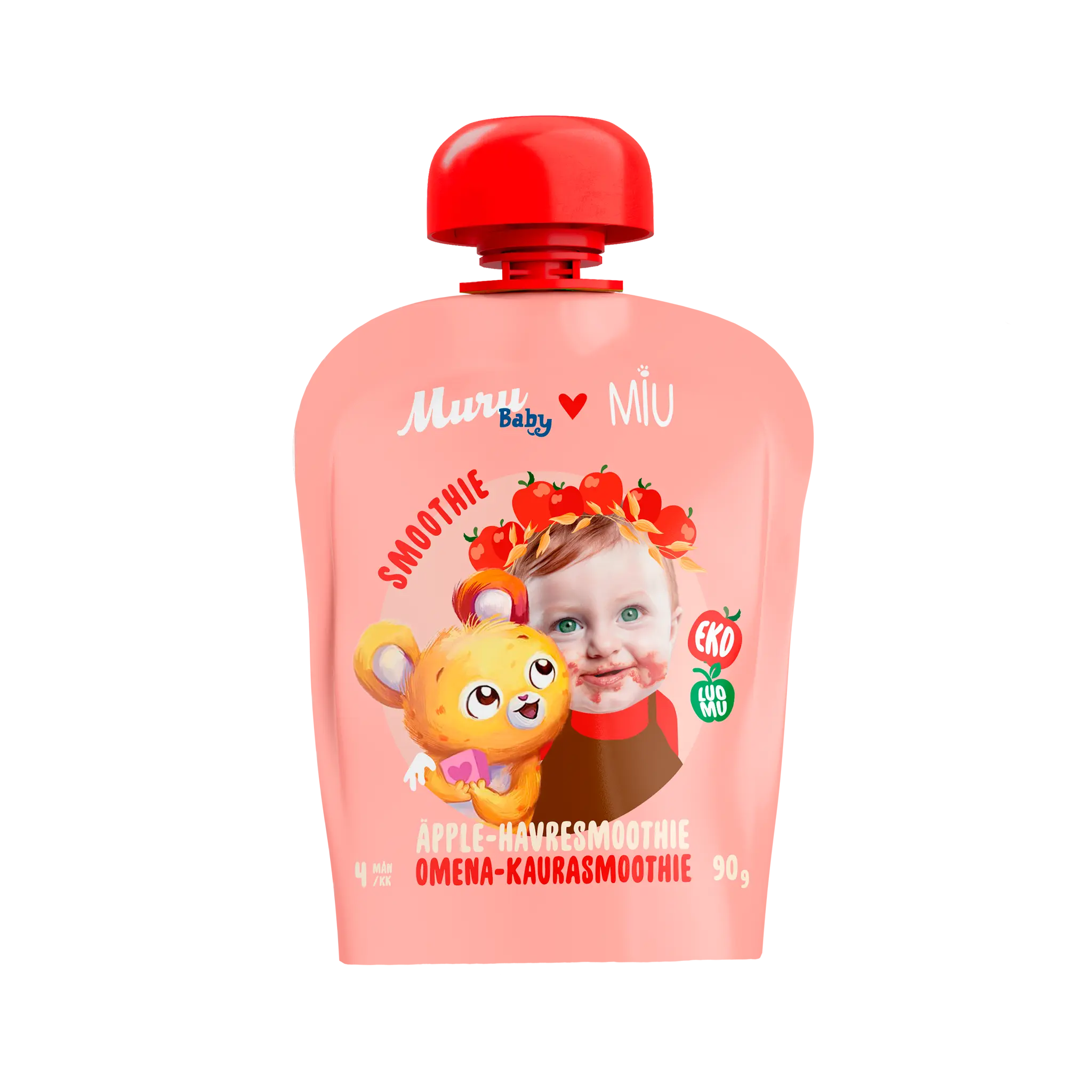 Miu omena-kaurasmoothie | (14 x 90g) - Muru Baby Verkkokauppa