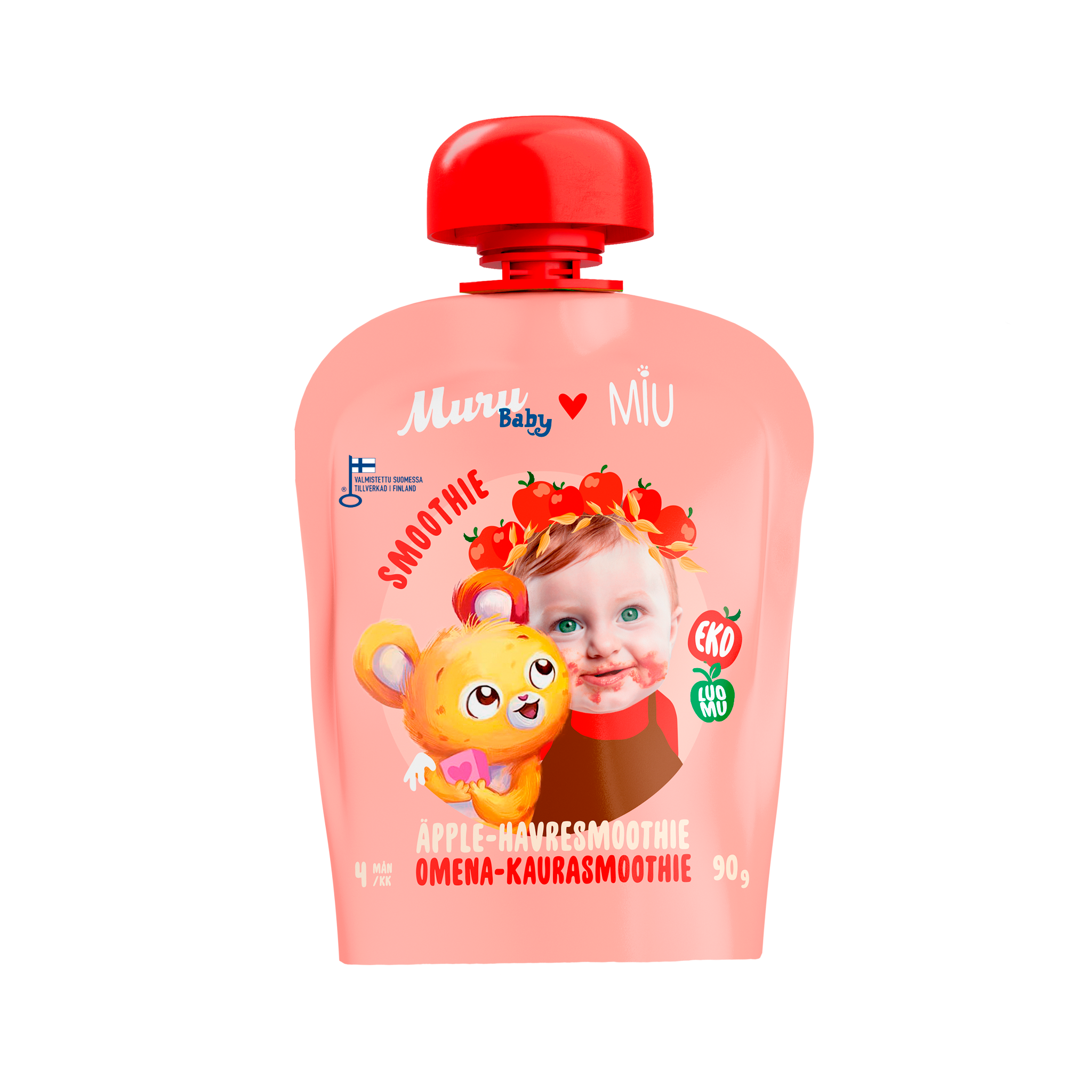 Miu omena-kaurasmoothie | (14 x 90g) muru-baby