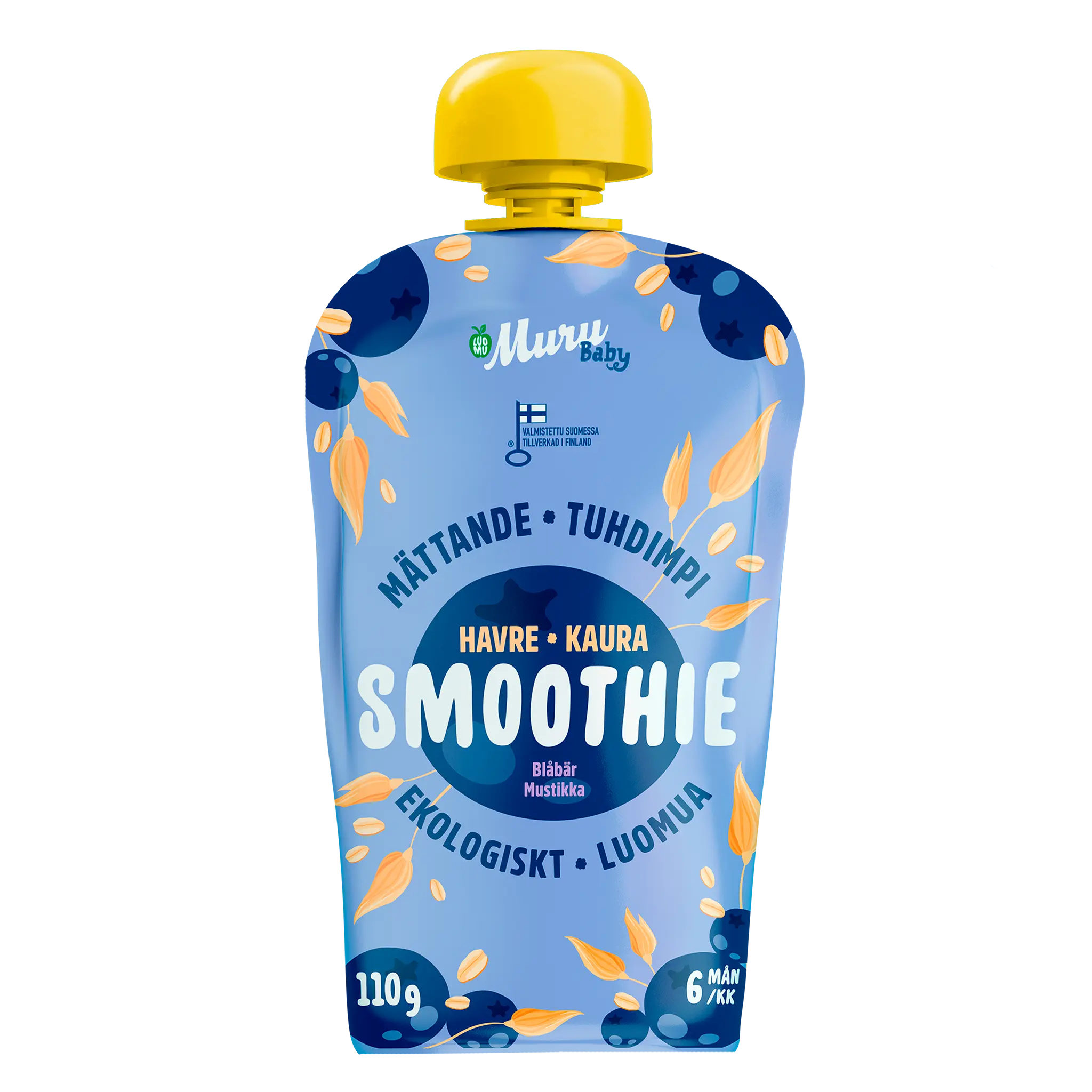 Mustikka kaurasmoothie | (16 x 110g) - Muru Baby Verkkokauppa