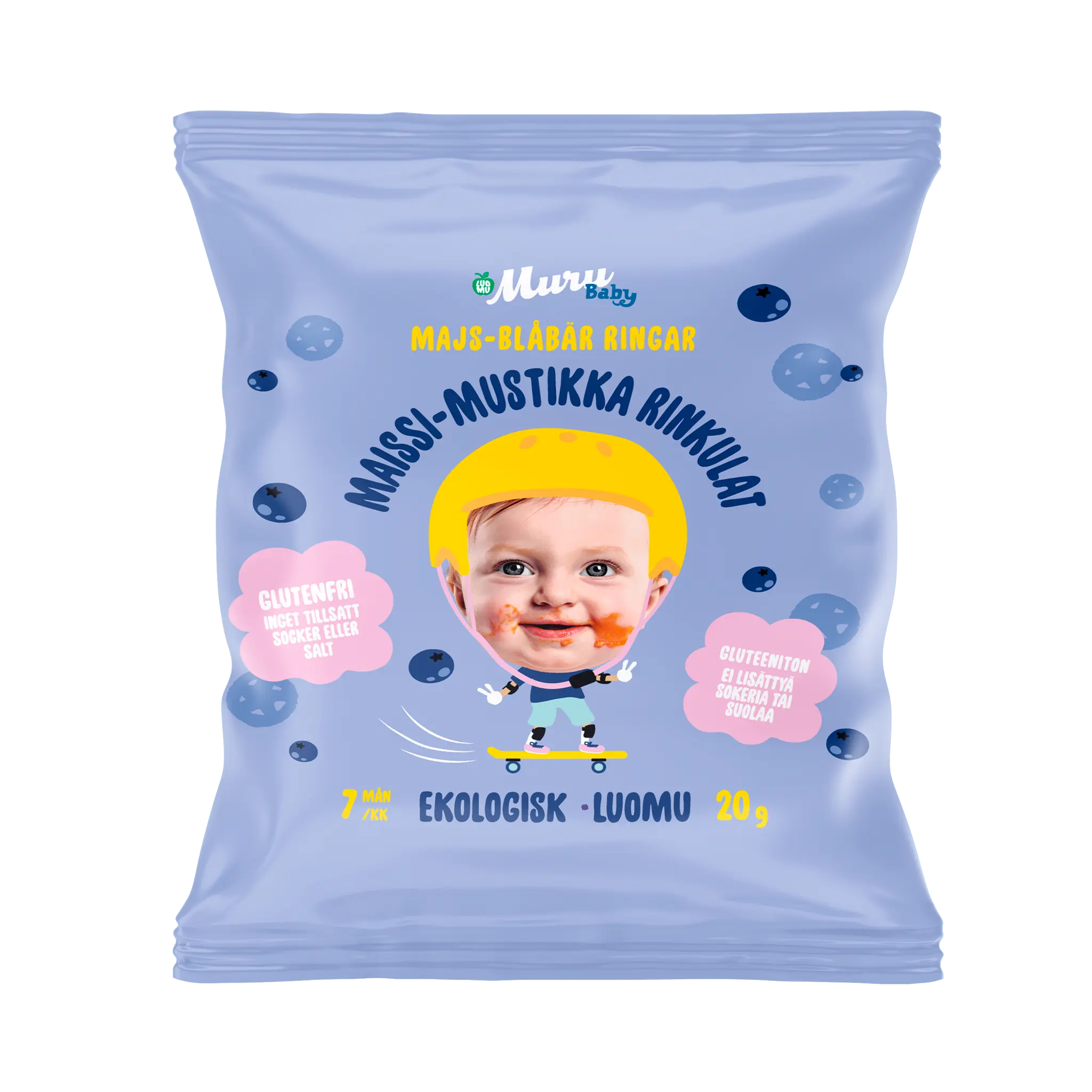 Maissi-mustikka rinkulat | 8-pakkaus - Muru Baby Verkkokauppa