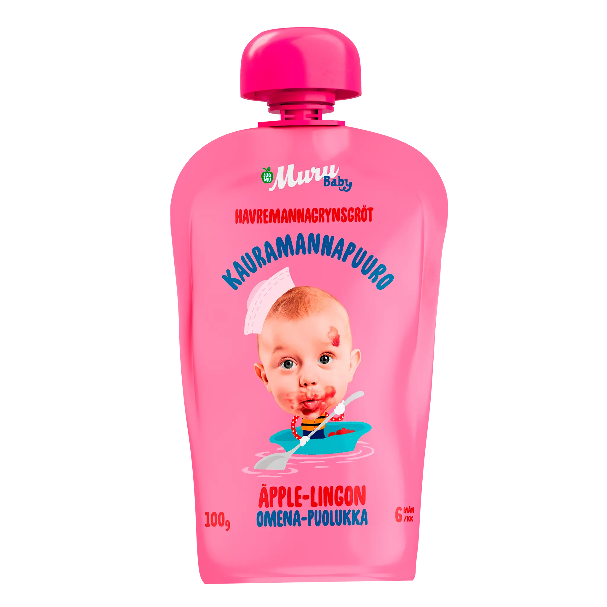 Omena-puolukka kauramannapuuro | (6 x 100g) muru-baby