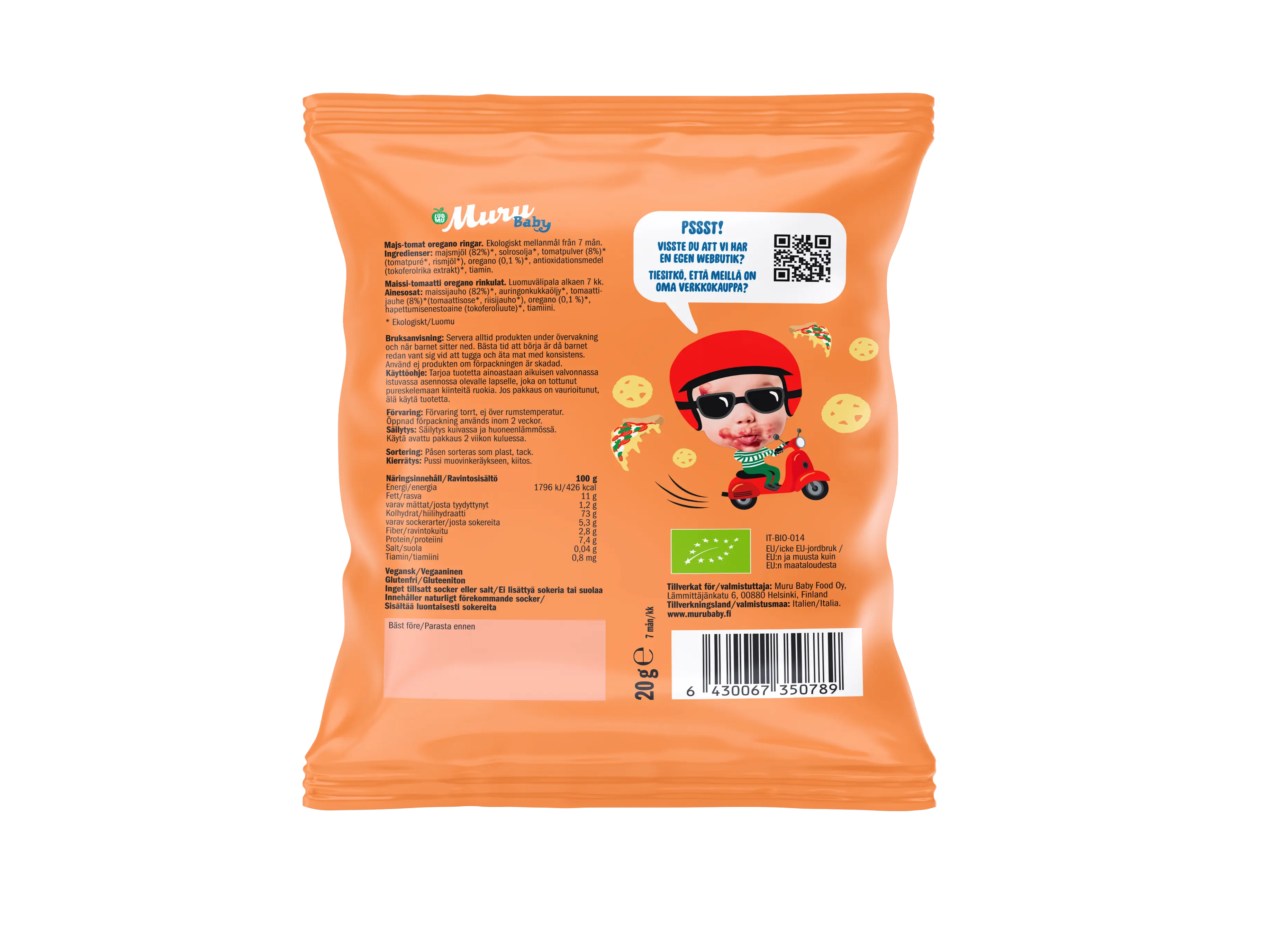 Pizza rinkulat | 8-pakkaus - Muru Baby Verkkokauppa