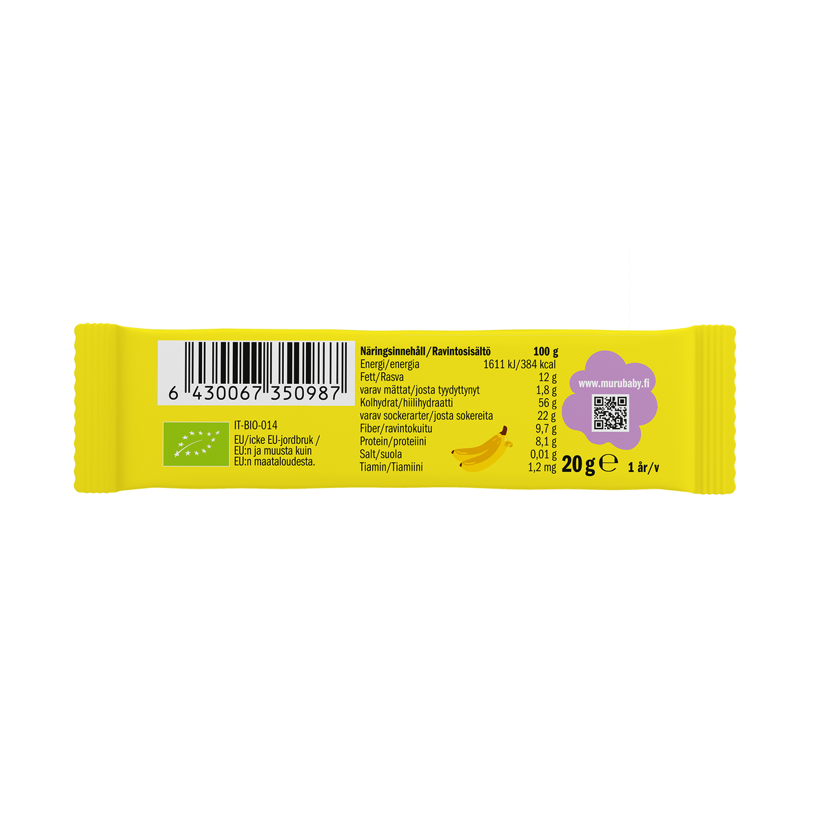Oat Bar with Banana | 16-pack Muru Baby Online Store