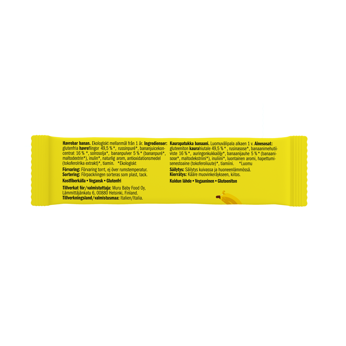 Oat Bar with Banana | 16-pack Muru Baby Online Store