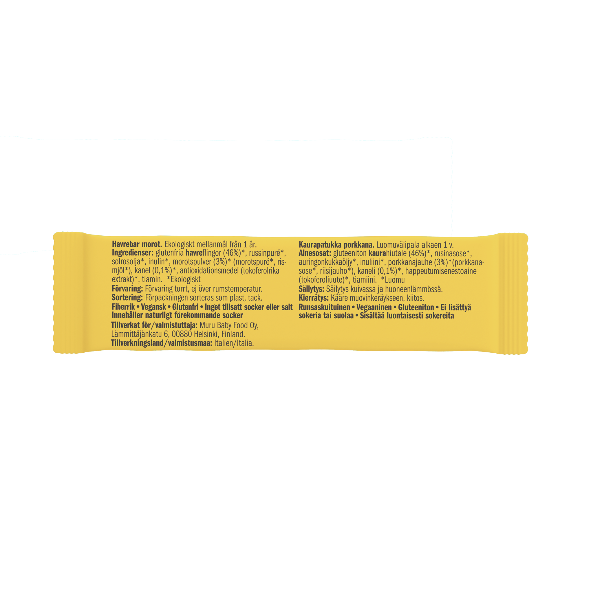 Kaurapatukka porkkana | 16-pakkaus