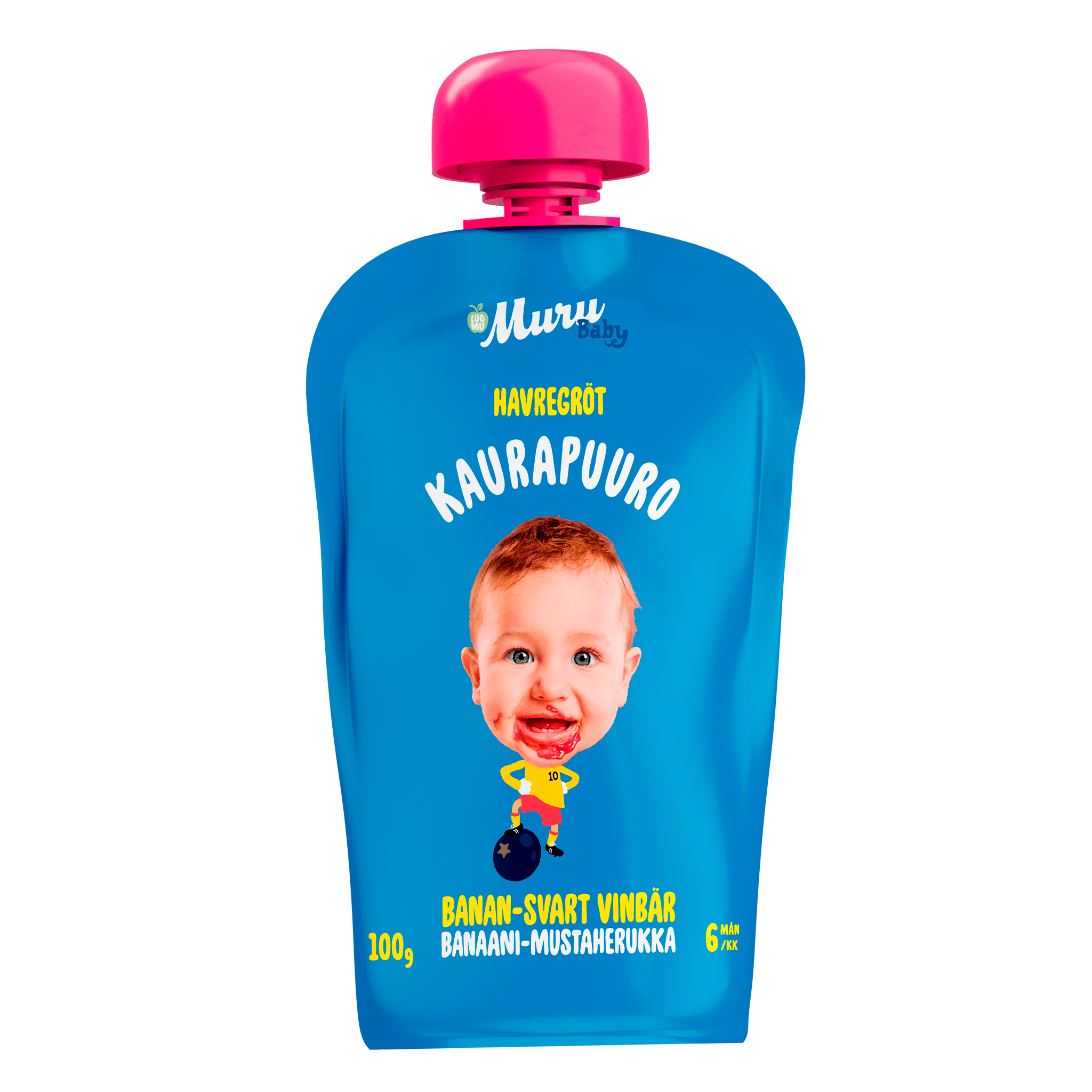 Banaani-mustaherukka kaurapuuro | (6 x 100g)