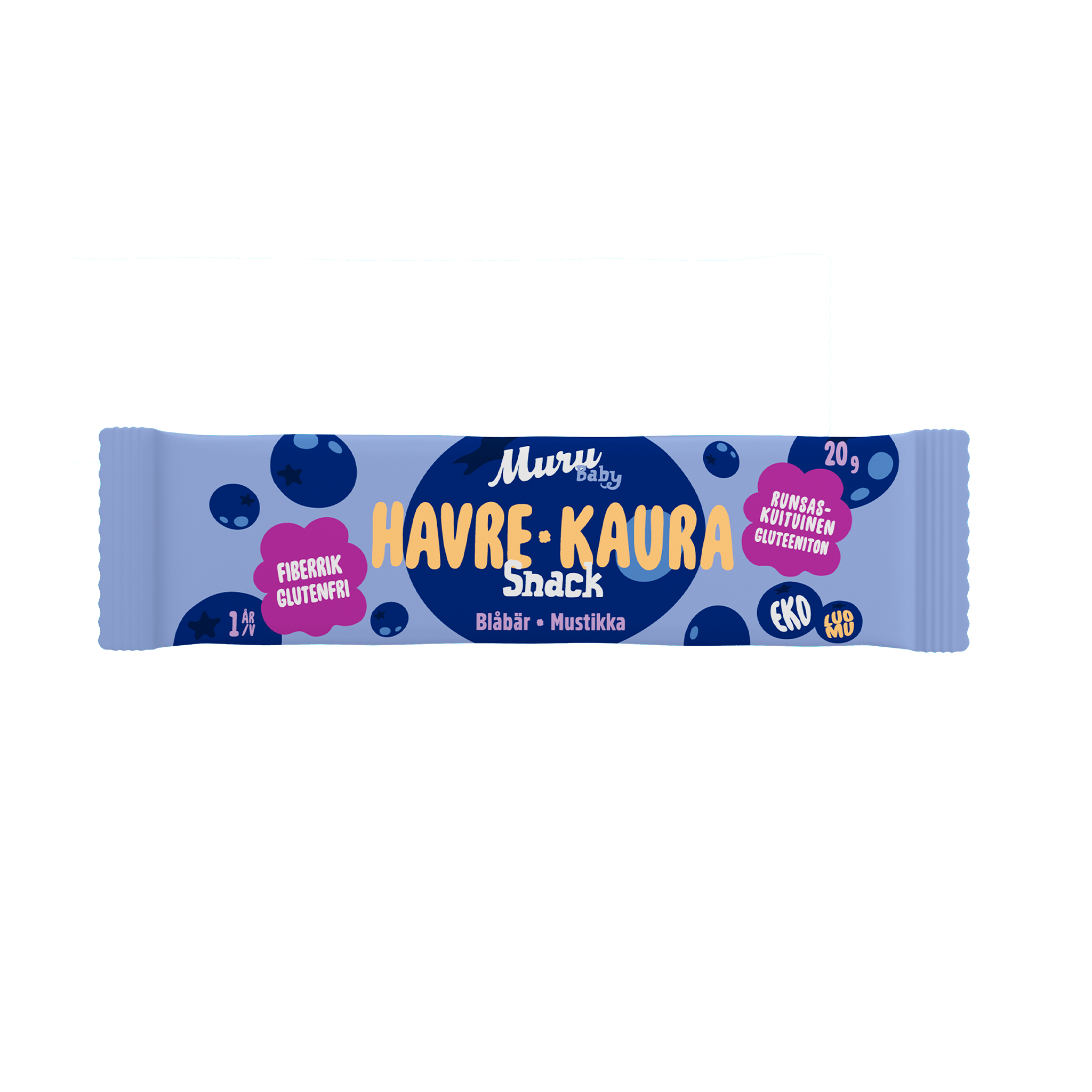 Kaurapatukka mustikka | 16-pakkaus