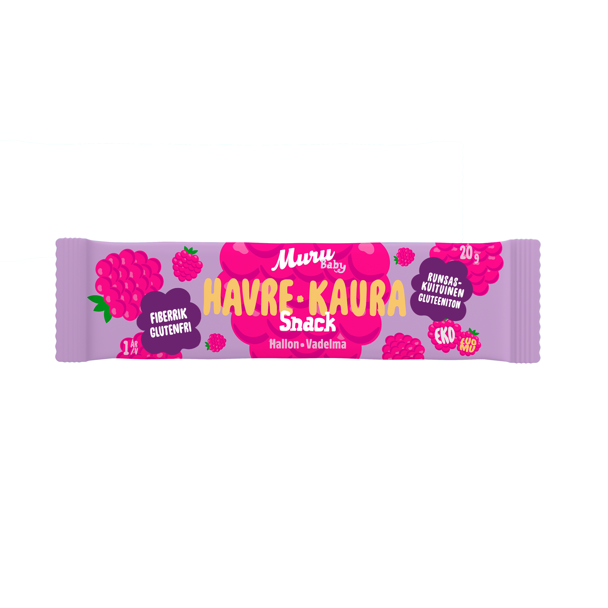 Kaurapatukka vadelma | 16-pakkaus